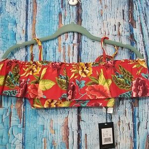 SUNN Lab Swim Flounce Off the Shoulder Bikini Top